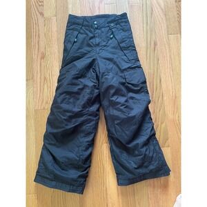 Polar Edge Boys XS 6/7 Black Snow Pants Insulated Winter Ski‎ Trousers Cargo